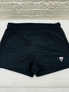 VTG‼ Varsity Sz S Spirit Fashions Black Cheer Shorts 3” Athletic Gym 80’s • VG‼
